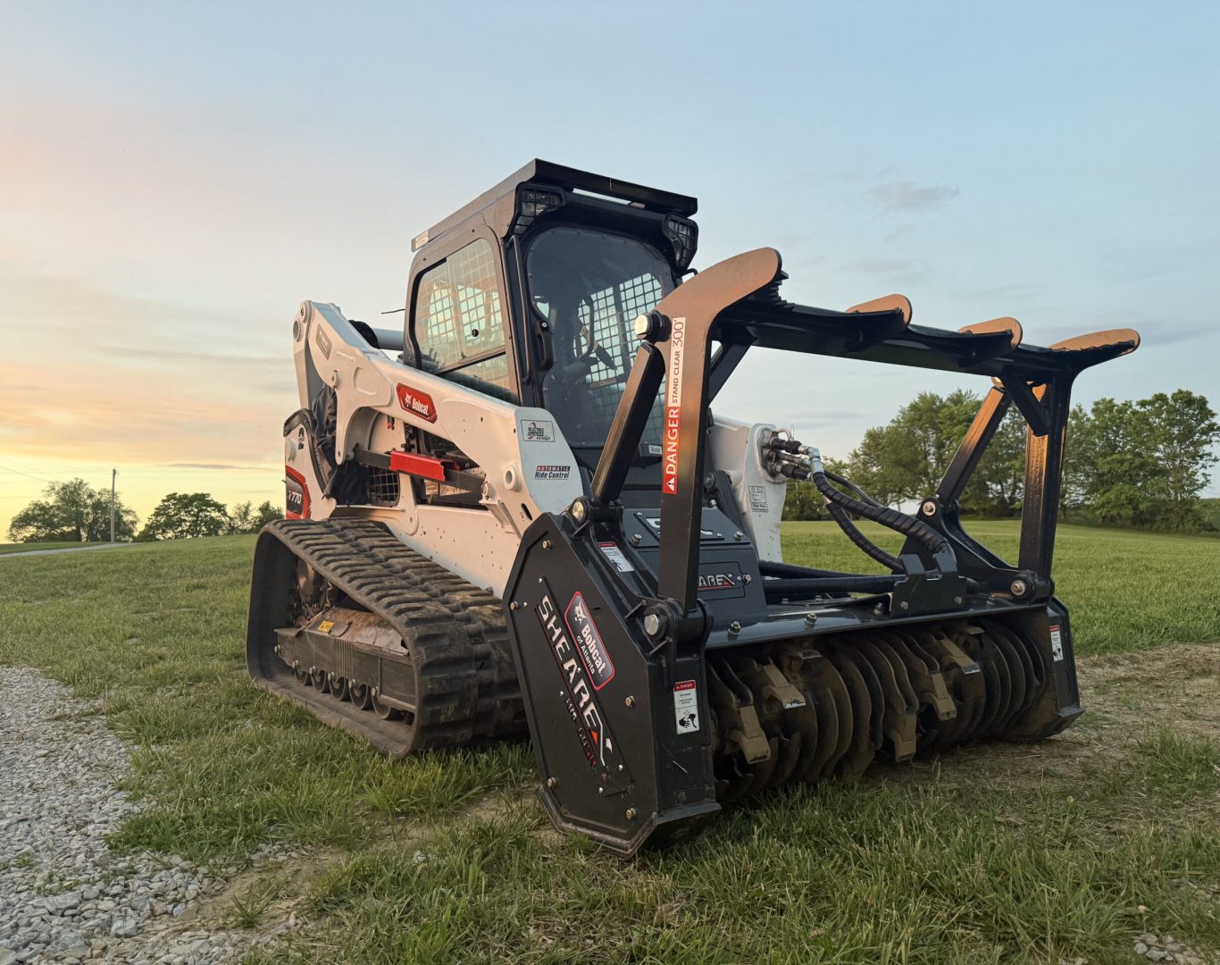 Land clearing in Shelby County, KY with heavy machinery